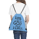 Golf Dad Life Outdoor Drawstring Bag
