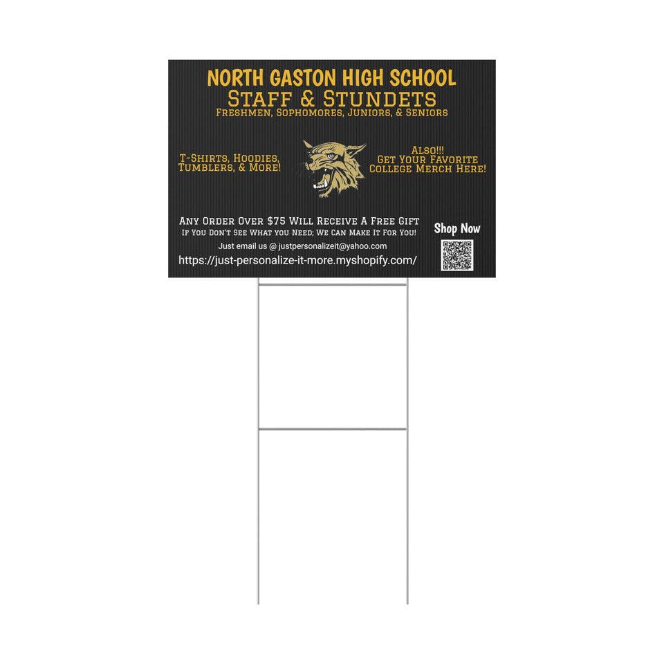 North Gaston HS Universal Plastic Yard Sign