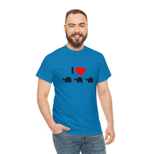 I Love Turtles Unisex Heavy Cotton Tee