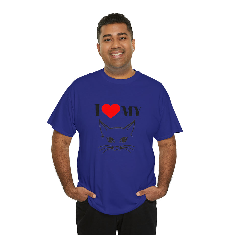 I Love My Cat Unisex Heavy Cotton Tee