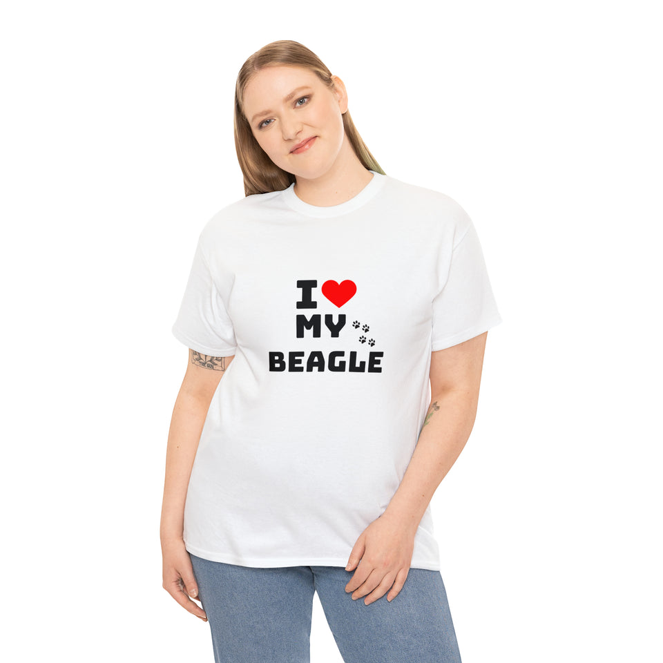 I Love My Beagle Unisex Heavy Cotton Tee