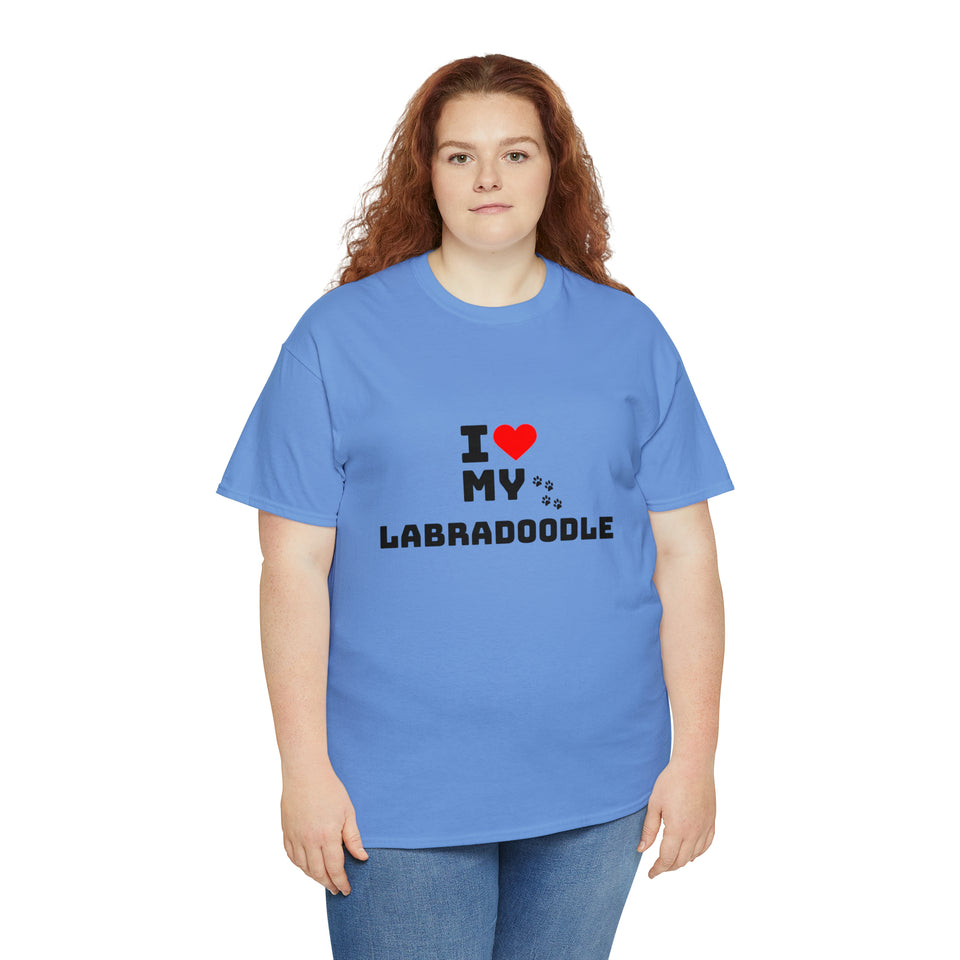 I Love My Labradoodle Unisex Heavy Cotton Tee