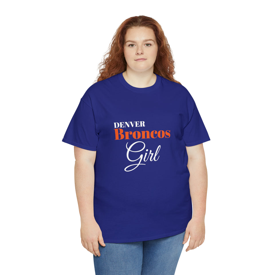 Denver Broncos Girl Unisex Heavy Cotton Tee