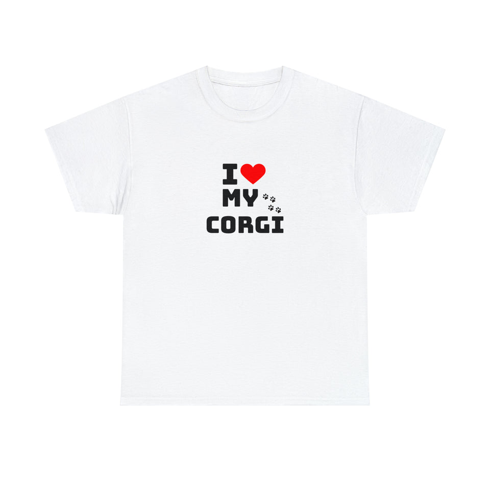 I Love My Corgi Unisex Heavy Cotton Tee