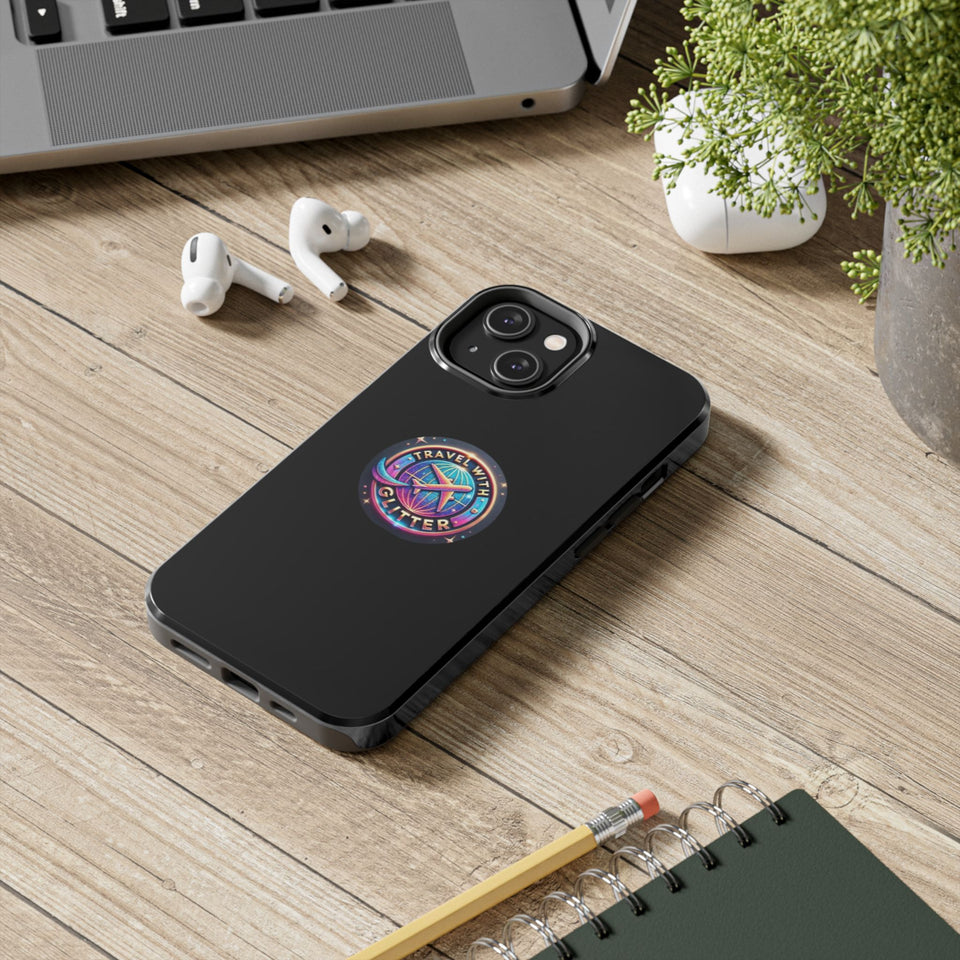 Travel With Glitter Tough Phone Cases