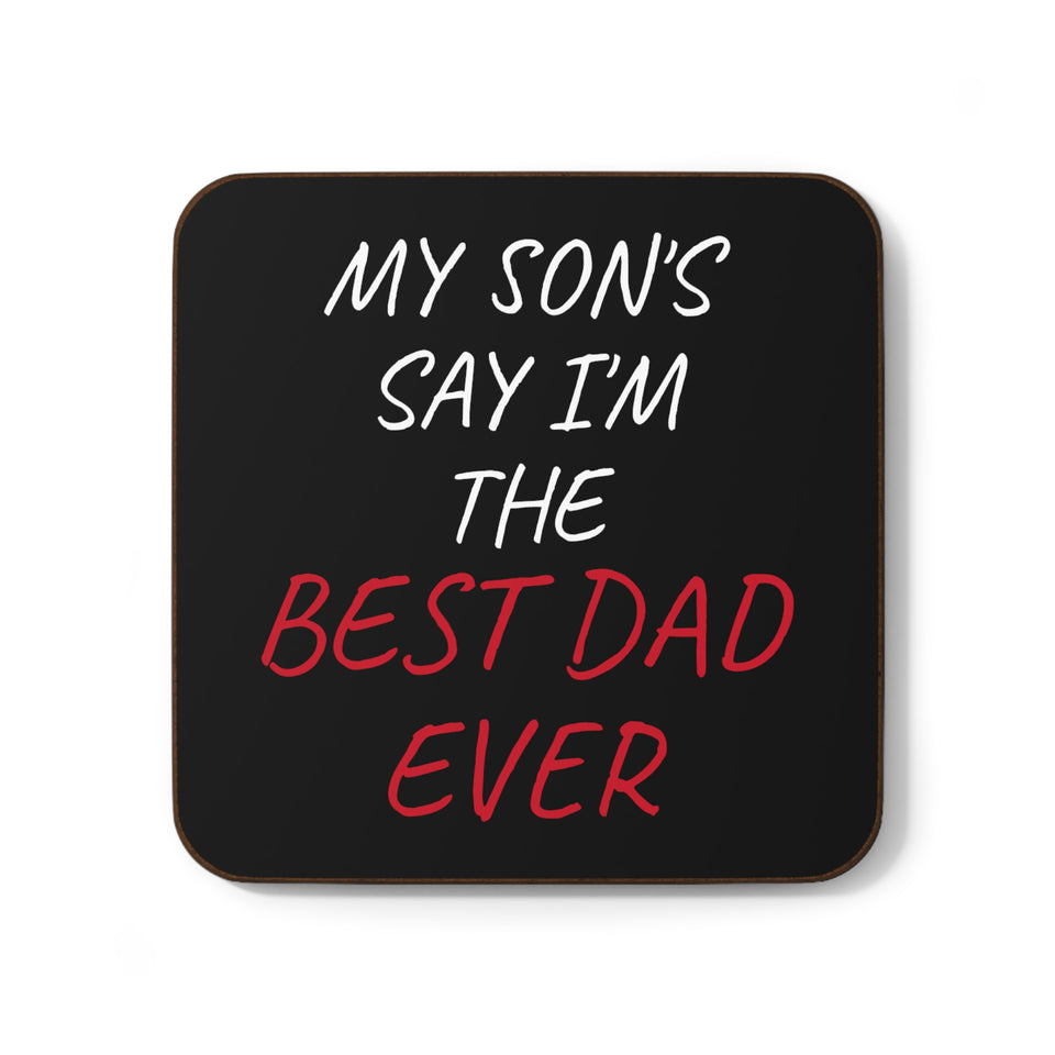 Best Dad Ever Hardboard Back Coaster