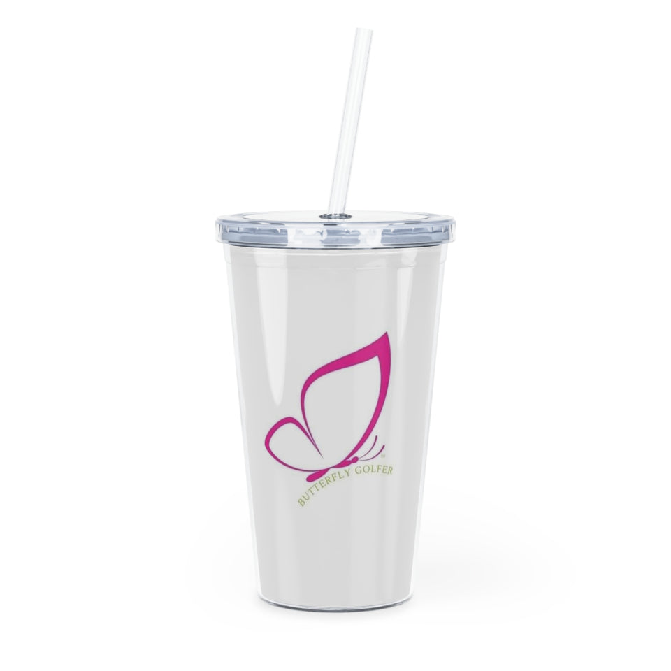 Plastic Tumbler with Straw