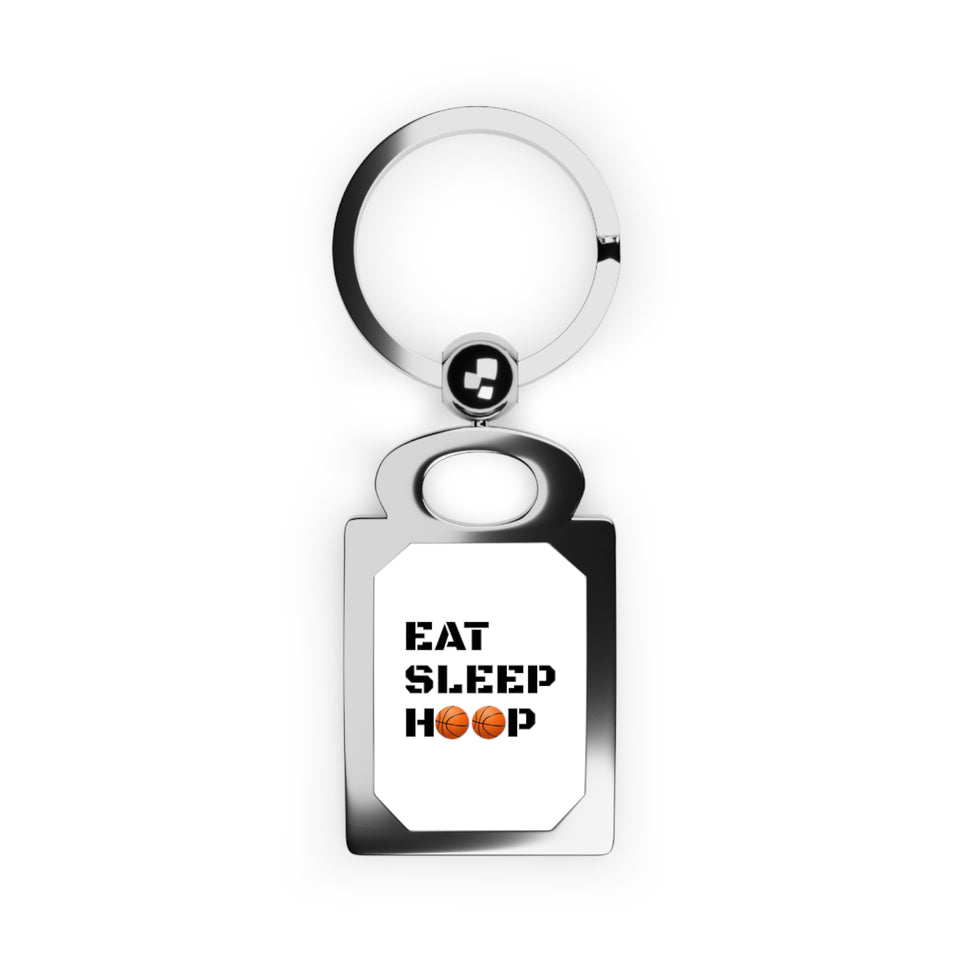 Eat Sleep Hoop Rectangle Photo Keyring