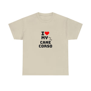 I Love My Cane Corso Unisex Heavy Cotton Tee