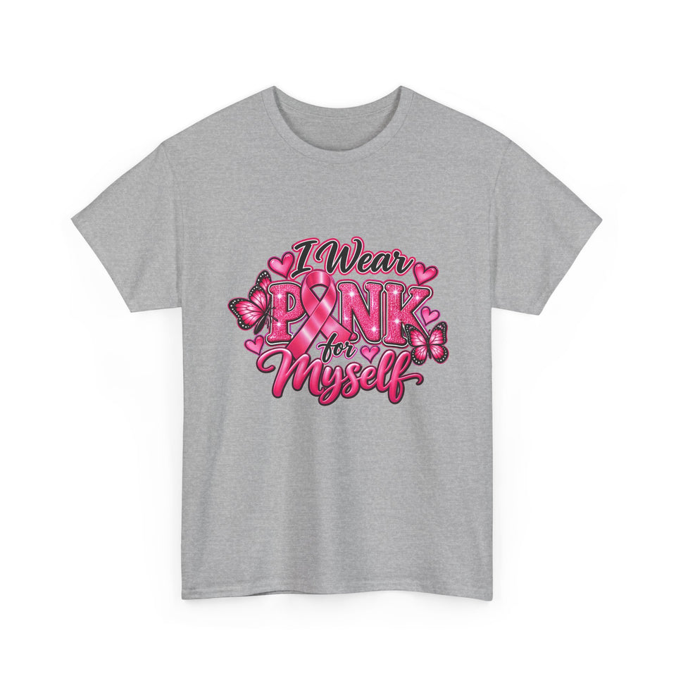 Breast Cancer Awareness Myself Unisex Heavy Cotton Tee