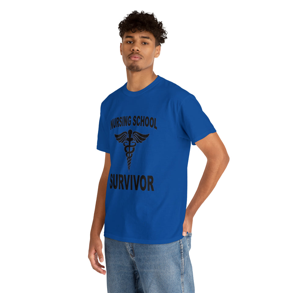 Nursing School Survivor Cotton Tee
