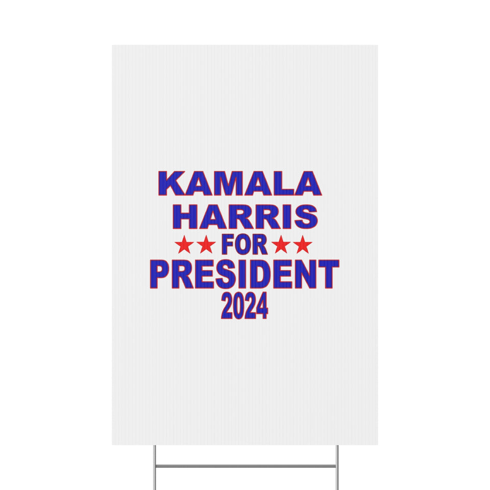 Kamala Harris for President Plastic Yard Sign