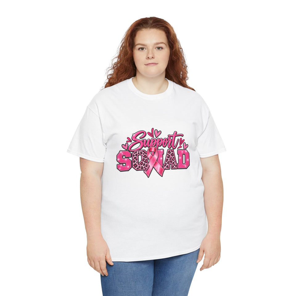 Support Squad Breast Cancer Awareness Unisex Heavy Cotton Tee