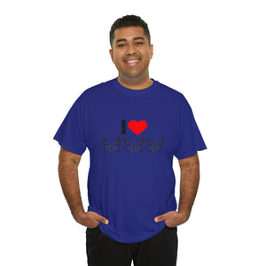 I Love Butterflies Unisex Heavy Cotton Tee