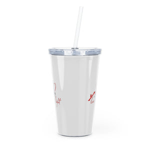 Love & Light Plastic Tumbler with Straw