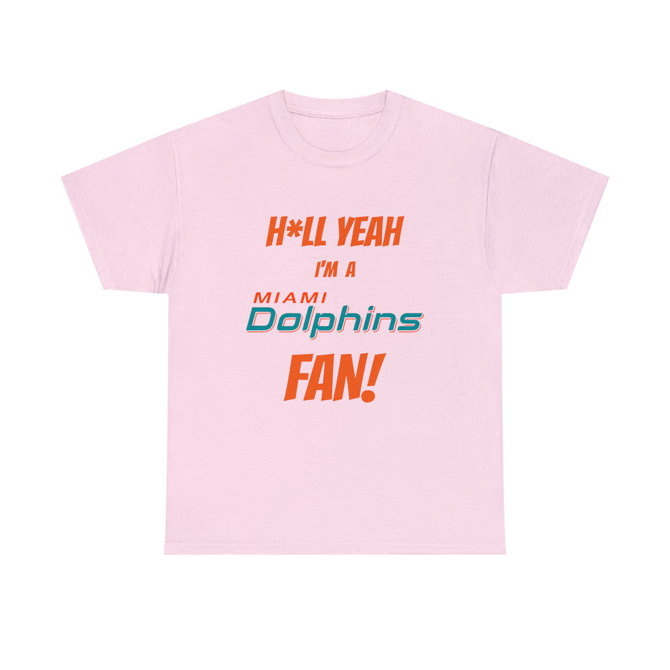 Miami Dolphins Football Unisex Heavy Cotton Tee