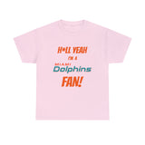 Miami Dolphins Football Unisex Heavy Cotton Tee