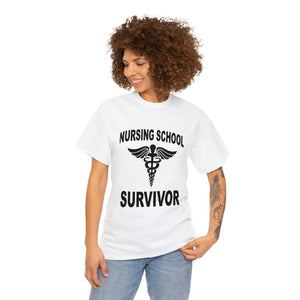 Nursing School Survivor Cotton Tee