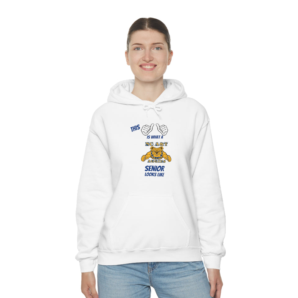 This Is What A NC A&T Senior Looks Like Unisex Heavy Blend™ Hooded Sweatshirt