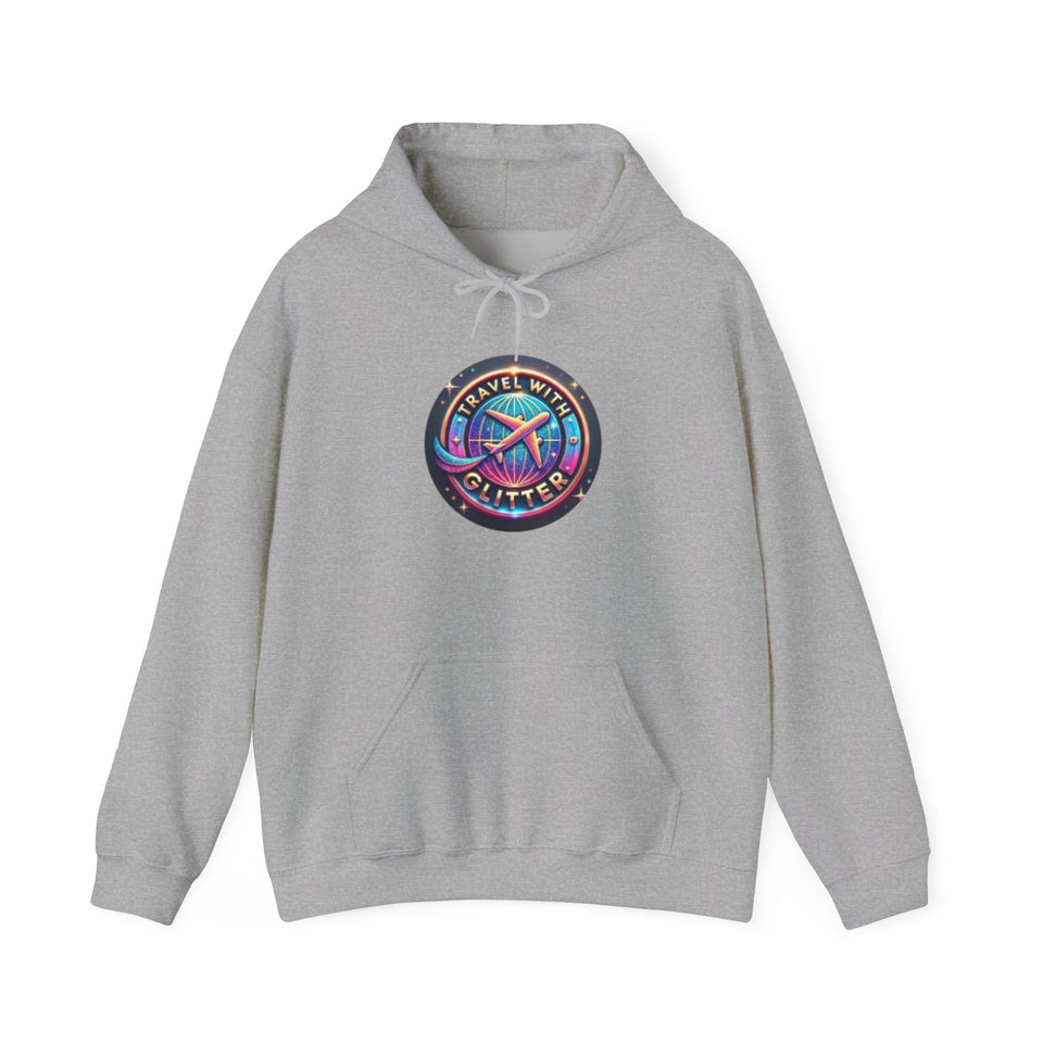 Travel With Glitter Unisex Heavy Blend™ Hooded Sweatshirt