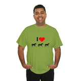 I Love Horses Unisex Heavy Cotton Tee