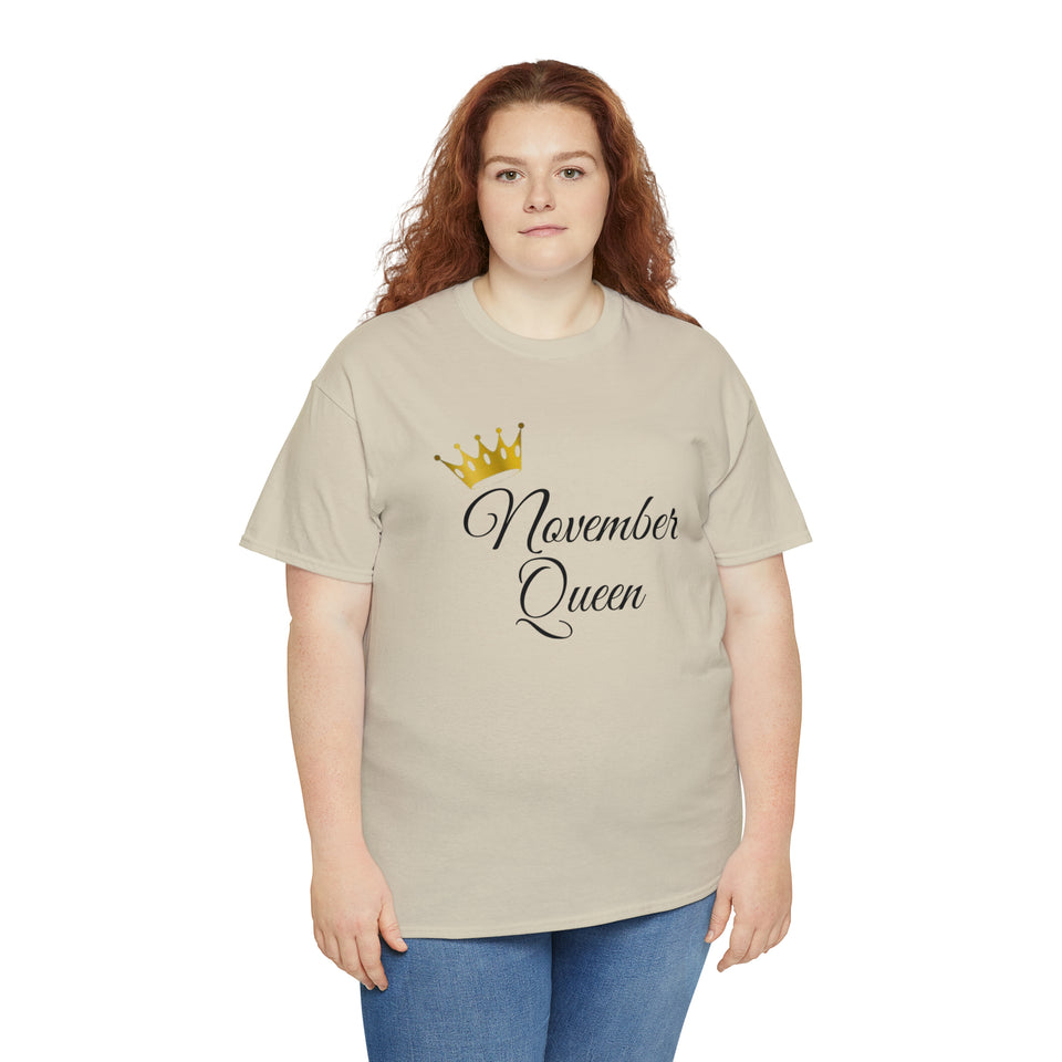 November Queen Unisex Heavy Cotton Tee