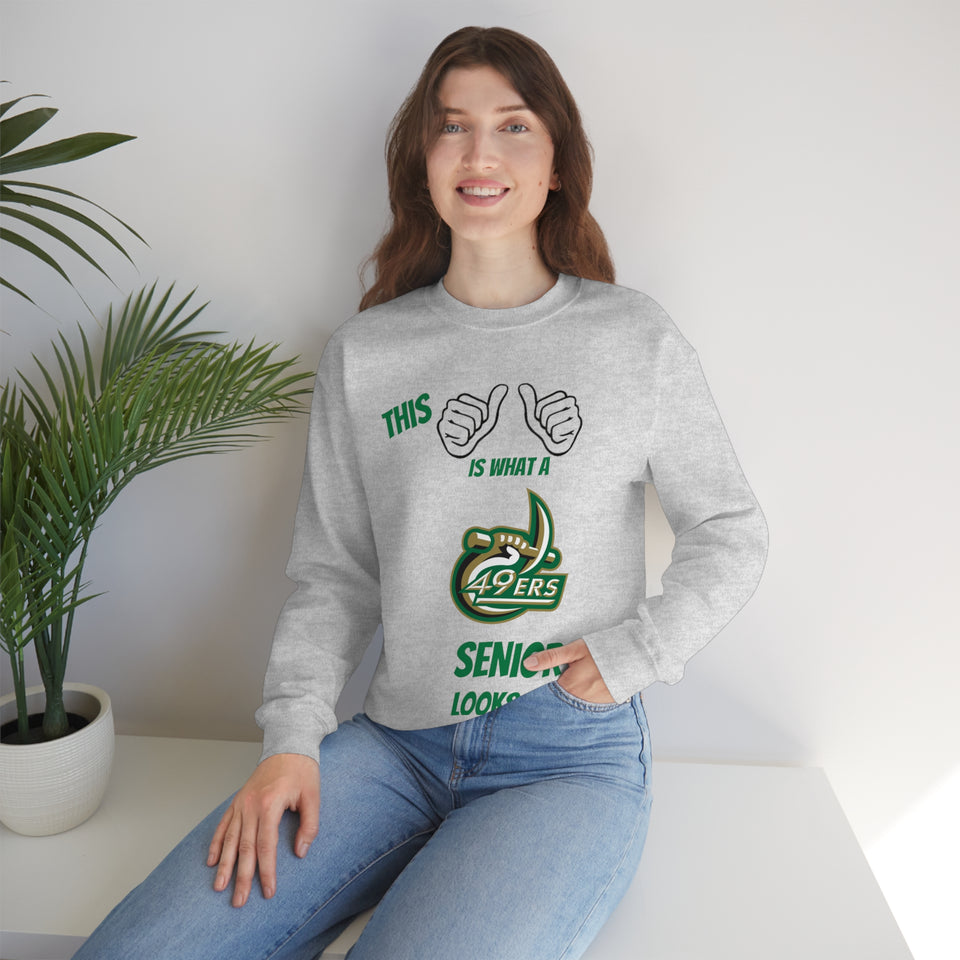 This Is What A UNCC Senior Looks Like Unisex Heavy Blend™ Crewneck Sweatshirt