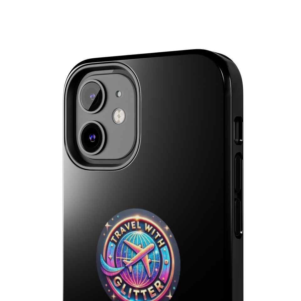 Travel With Glitter Tough Phone Cases