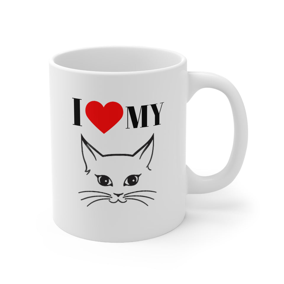 I Love My Cat Ceramic Mug 11oz