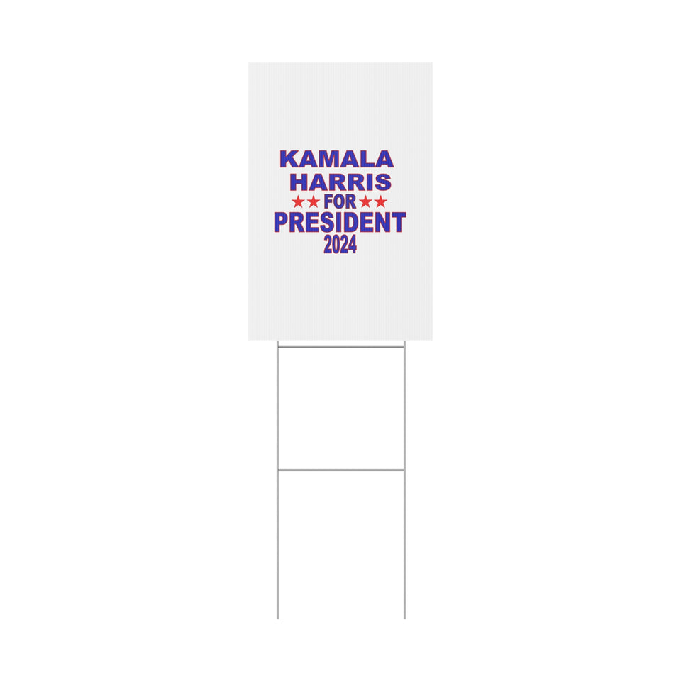 Kamala Harris for President Plastic Yard Sign