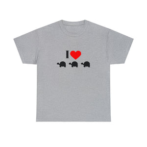 I Love Turtles Unisex Heavy Cotton Tee