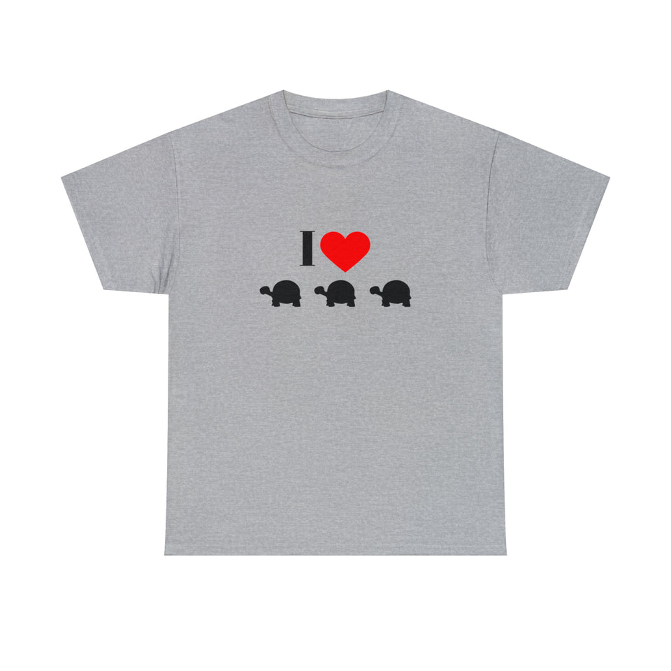 I Love Turtles Unisex Heavy Cotton Tee