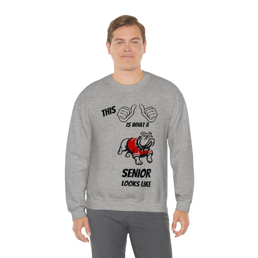This Is What A Gardner Webb Senior Looks Like Unisex Heavy Blend™ Crewneck Sweatshirt