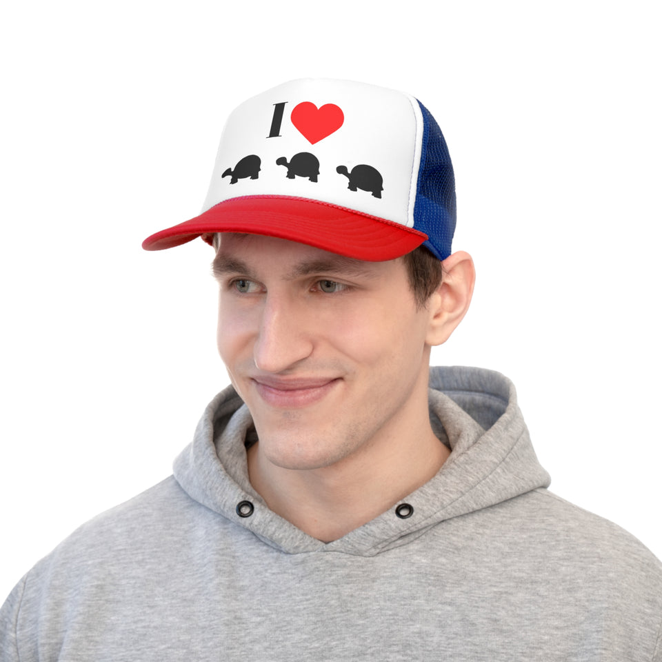 I Love Turtles Trucker Caps
