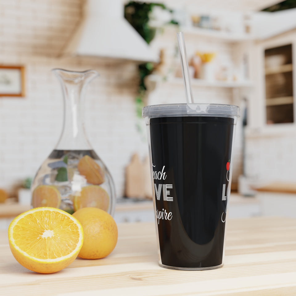 Teachers Plastic Tumbler with Straw