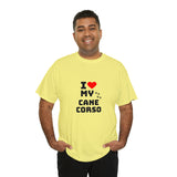 I Love My Cane Corso Unisex Heavy Cotton Tee