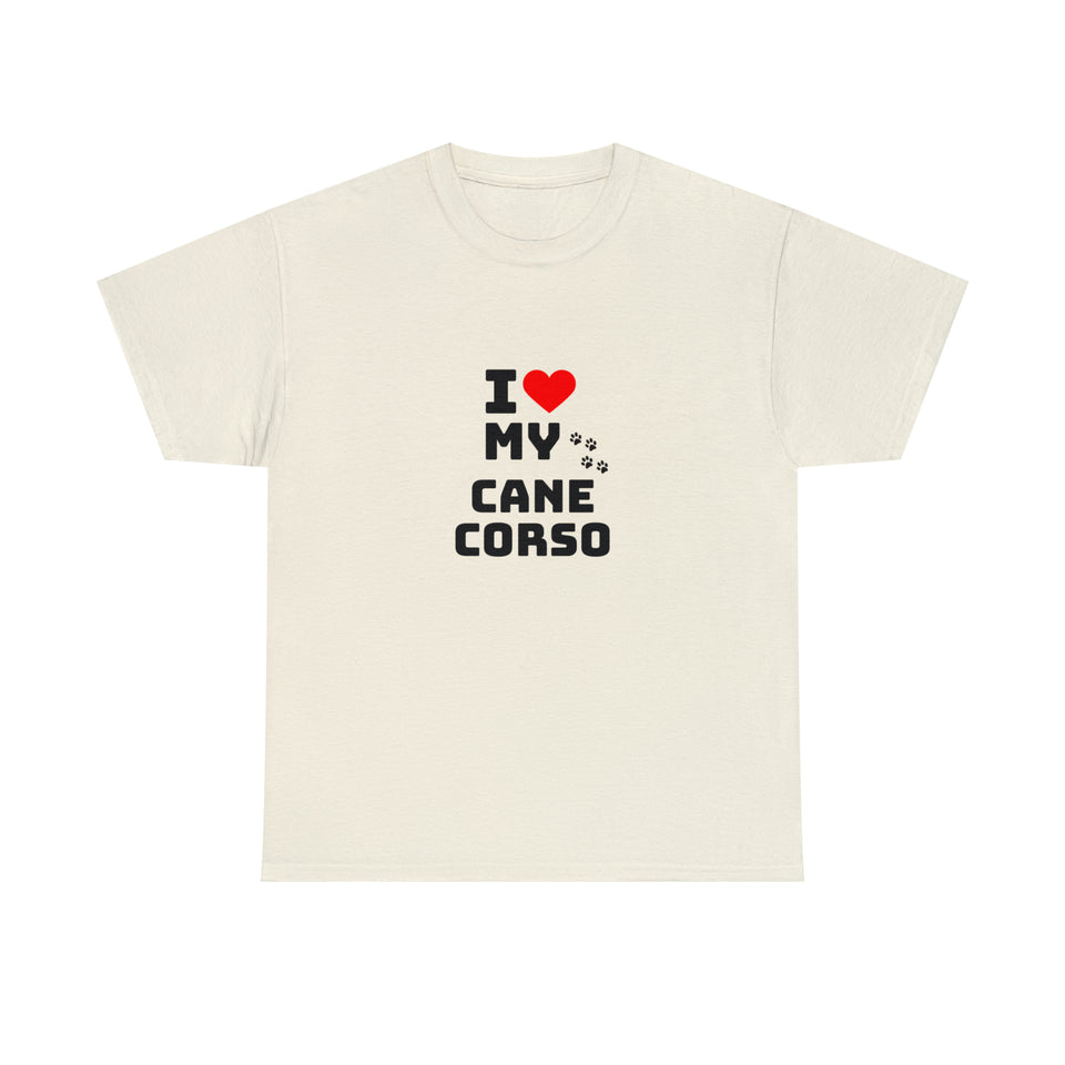 I Love My Cane Corso Unisex Heavy Cotton Tee