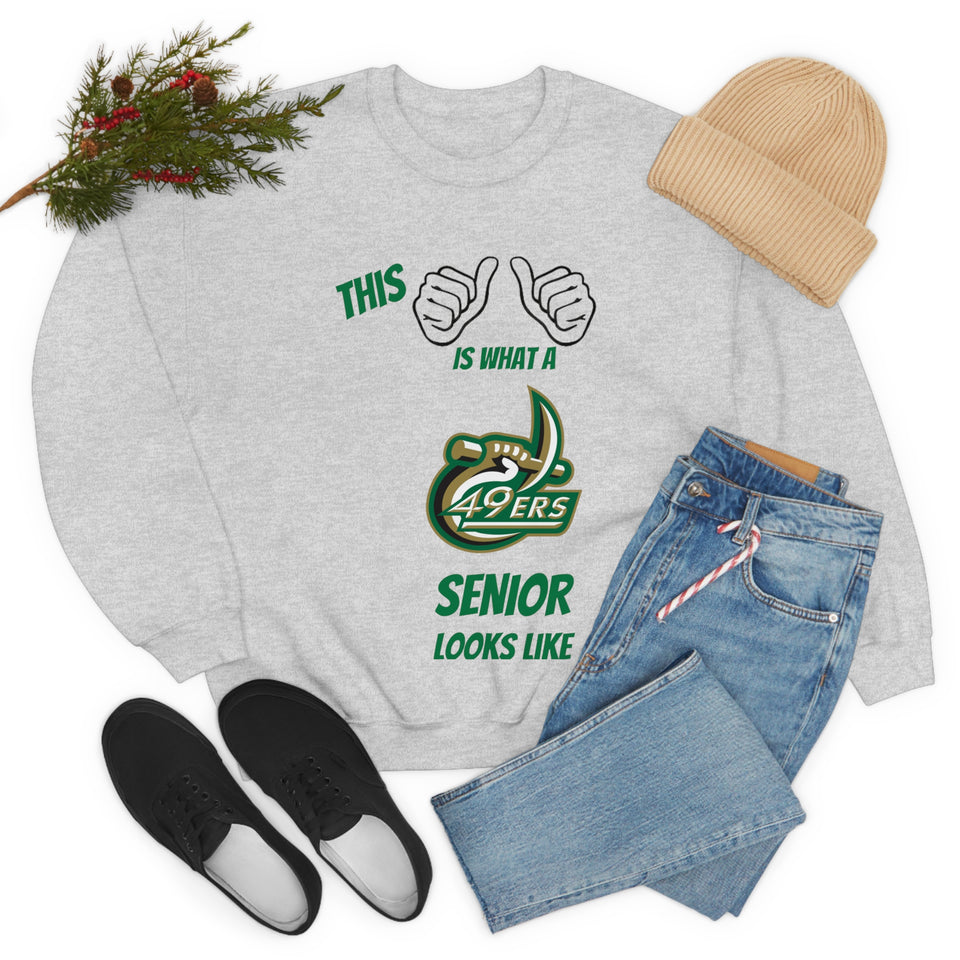 This Is What A UNCC Senior Looks Like Unisex Heavy Blend™ Crewneck Sweatshirt