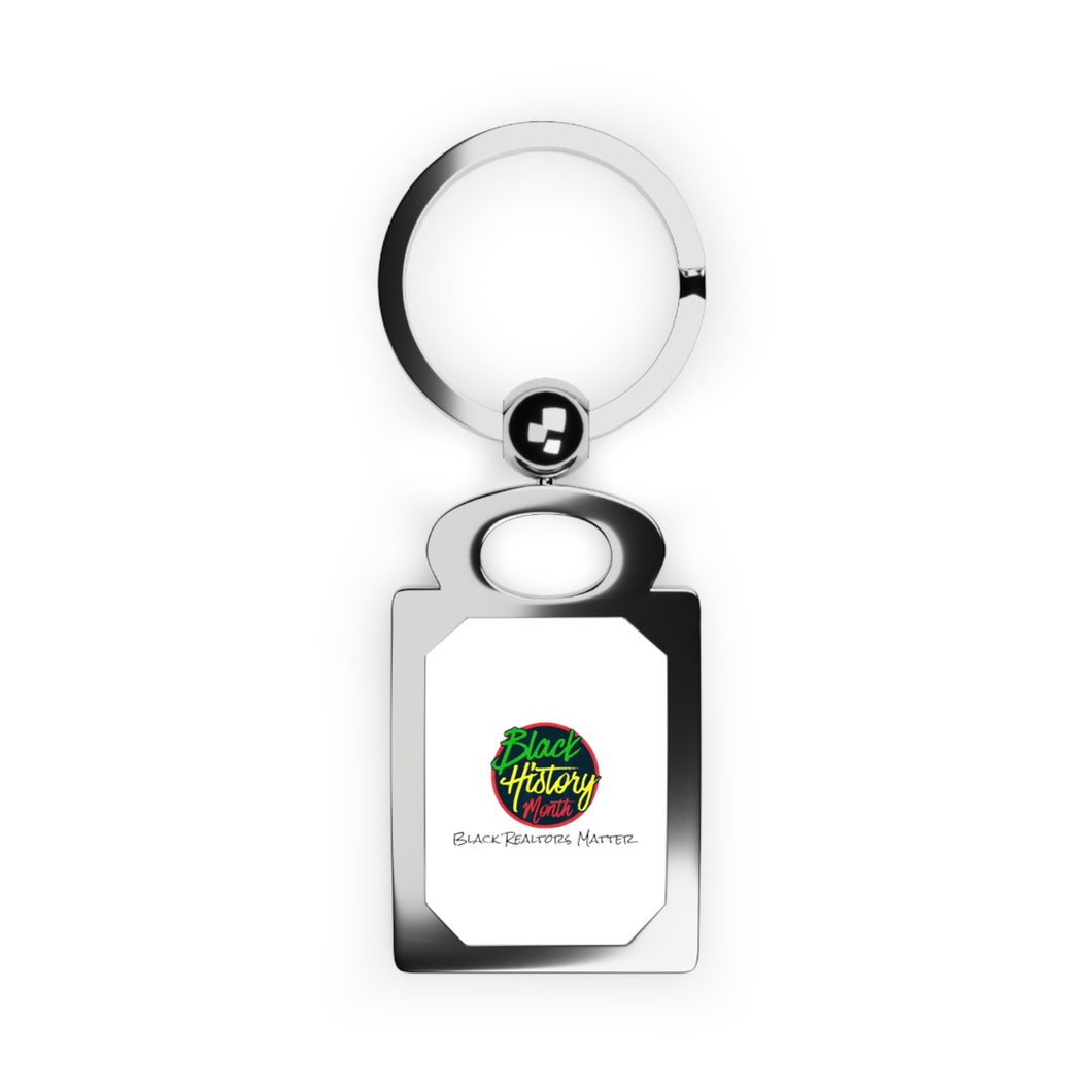 Black Realtors Matter Rectangle Photo Keyring