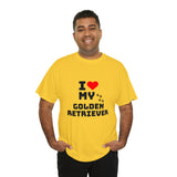 I Love My Golden Retriever Unisex Heavy Cotton Tee