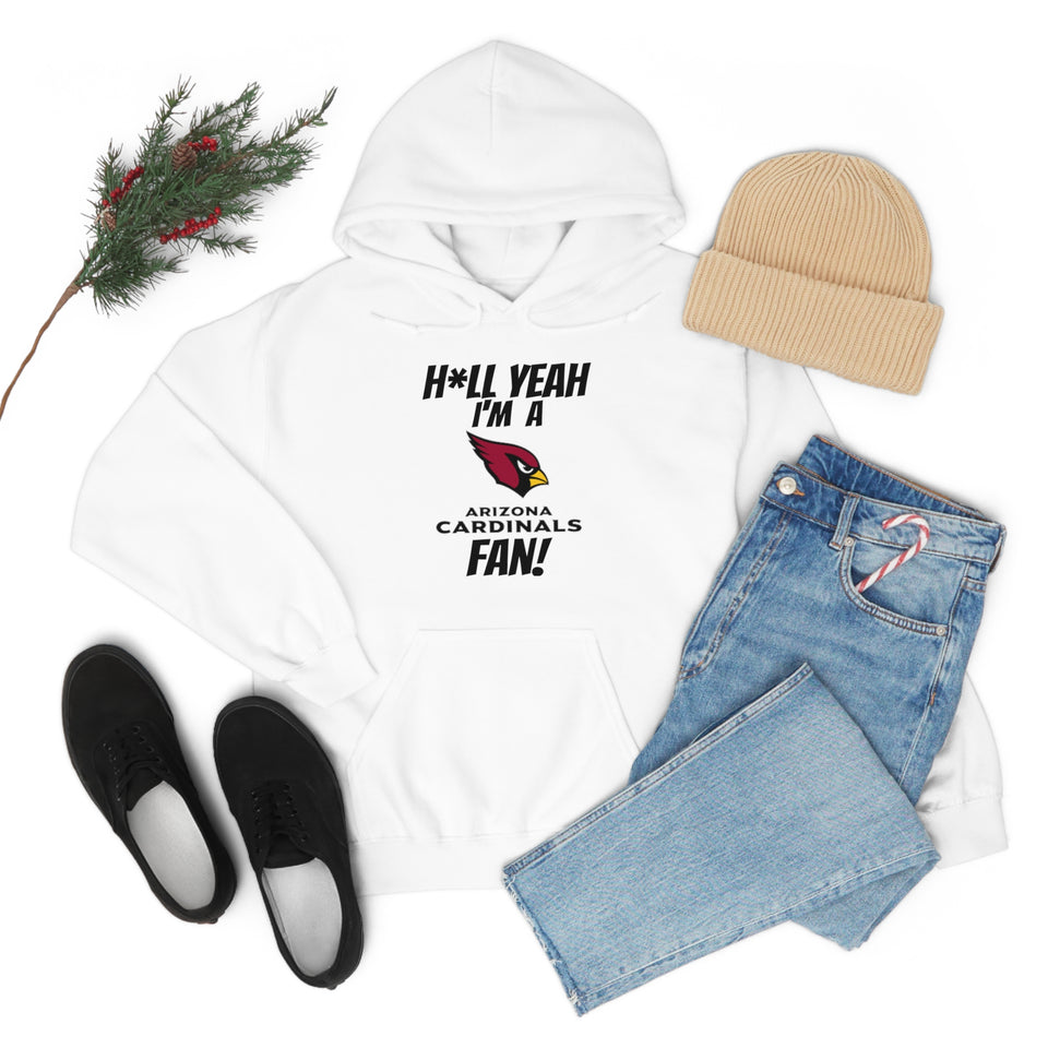H*ll Yeah I'm A Arizona Cardinals Fan Unisex Heavy Blend™ Hooded Sweatshirt
