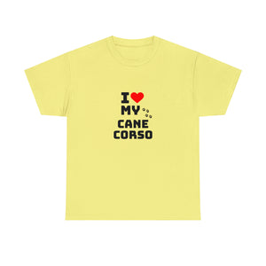 I Love My Cane Corso Unisex Heavy Cotton Tee