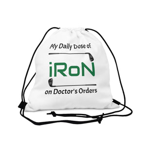 Daily Dose of Iron Outdoor Drawstring Bag