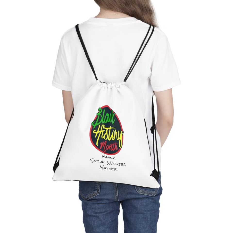 Black Social Workers Matter Outdoor Drawstring Bag