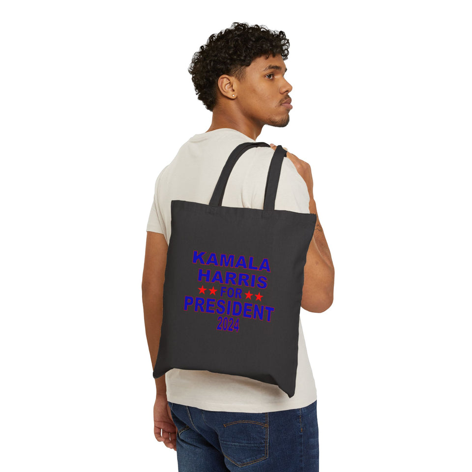Kamala Harris for President Cotton Canvas Tote Bag