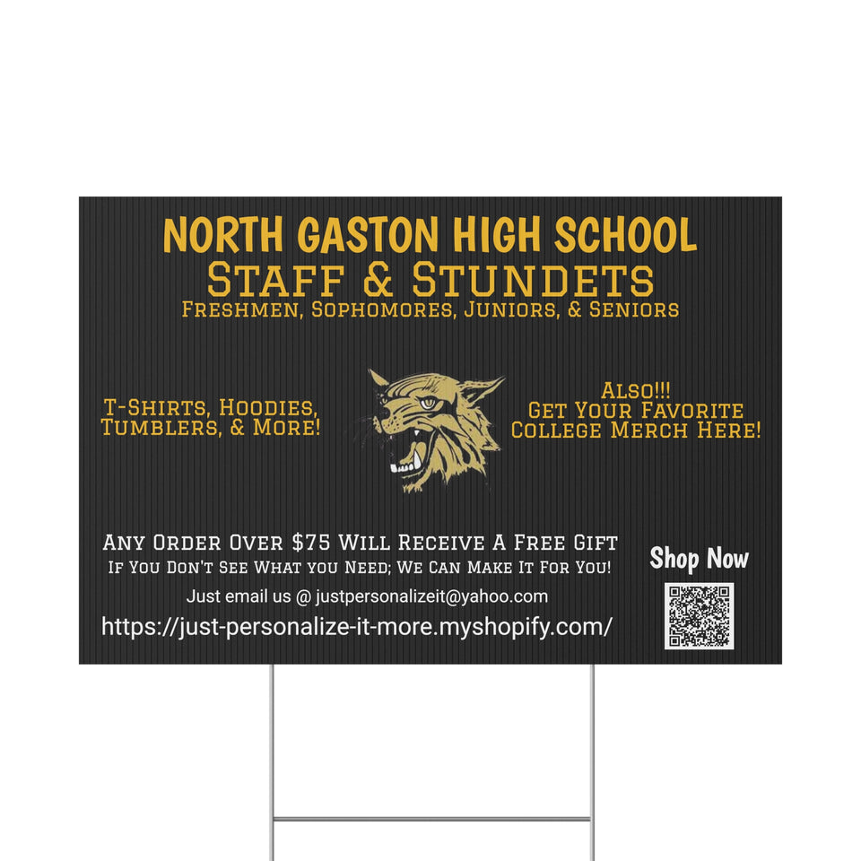North Gaston HS Universal Plastic Yard Sign