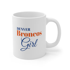 Denver Broncos Girl Ceramic Mug 11oz