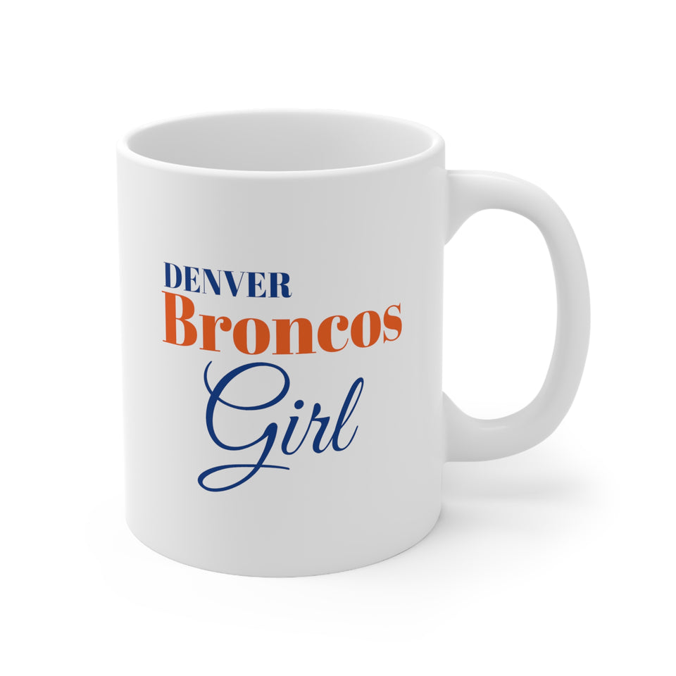 Denver Broncos Girl Ceramic Mug 11oz