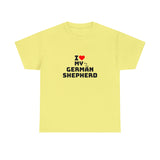 I Love My German Shepherd Unisex Heavy Cotton Tee