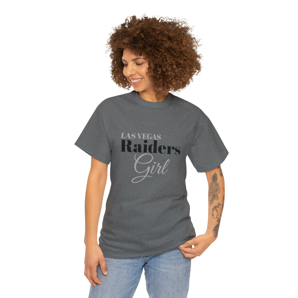 Las Vegas Raiders Girl Unisex Heavy Cotton Tee